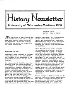 History Newsletter 1980