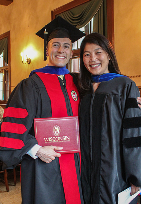 Sergio Gonzalez with Prof. Cindy I-Fen Cheng