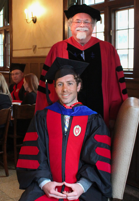 Nicholas Jacobson with Professor Emeritus Michael Shenk