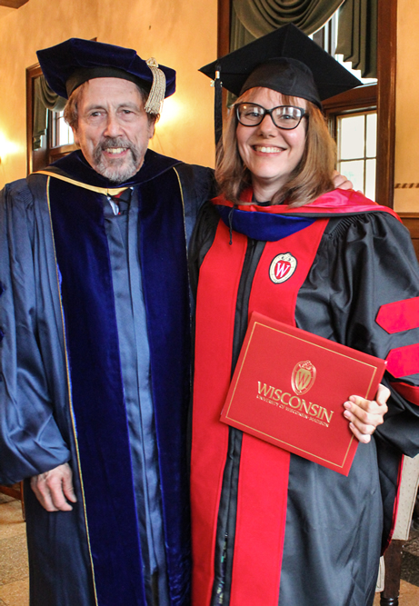 Erin Kramer with Professor Emeritus Charles Cohen