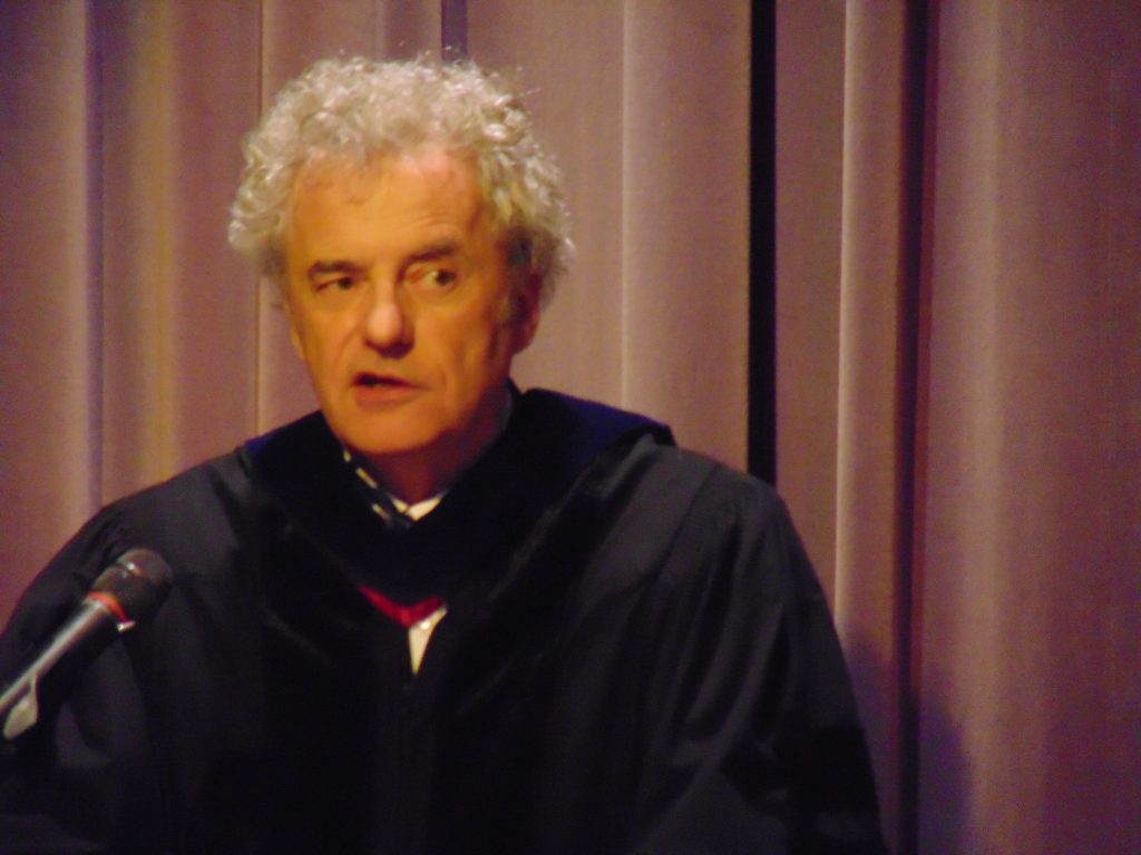 Department Chair, Professor Laird Boswell addresses the graduates