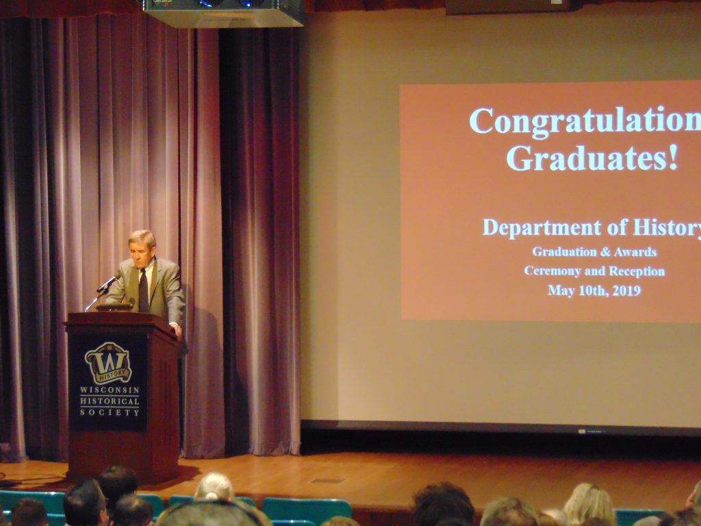 Professor David McDonald delivers the commencement speech