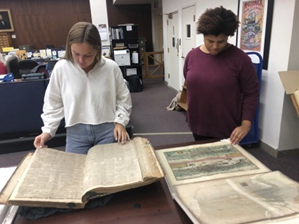 Student at Wisconsin Historical Society Archives
