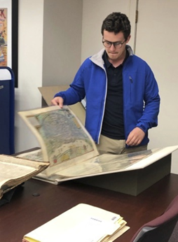 Student at Wisconsin Historical Society Archives