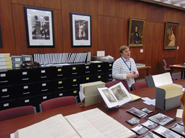 Student at Wisconsin Historical Society Archives