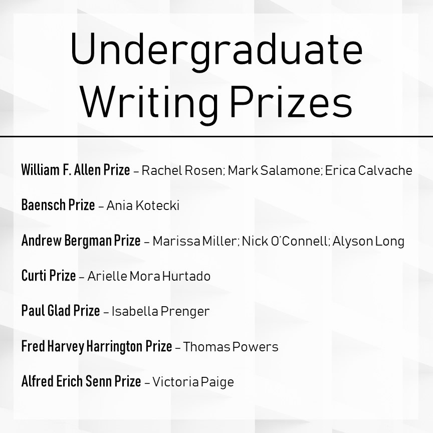 Undergraduate Awards Winners Slide 1