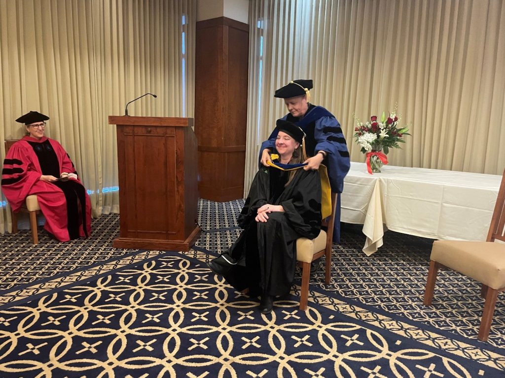 Pictured: Jillian M. Jacklin, PhD with Professor Emeritus Susan Lee Johnson
