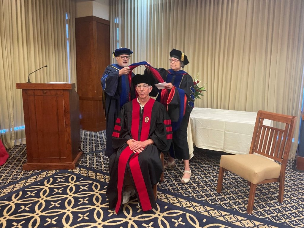 Pictured: Dana A. Freiburger, PhD with Professors Richard Keller and Susan Lederer
