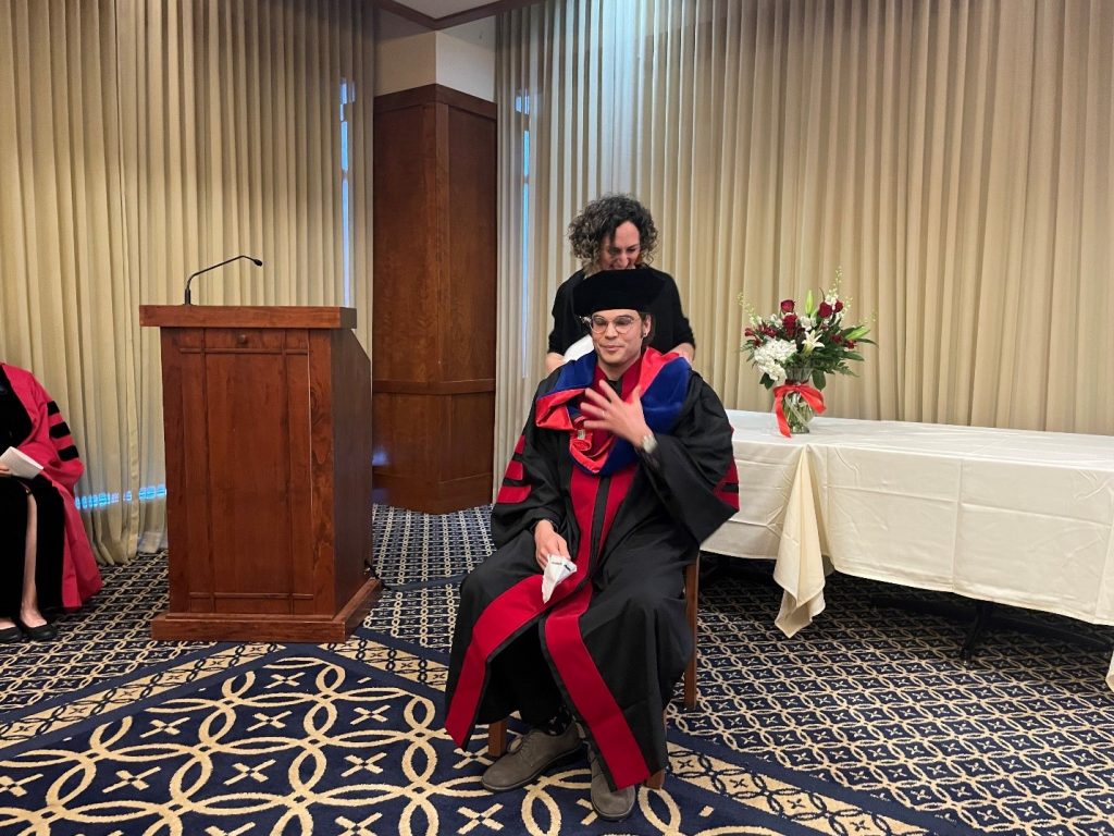 Pictured: Robert J. Christl, PhD with Professor Giuliana Chamedes