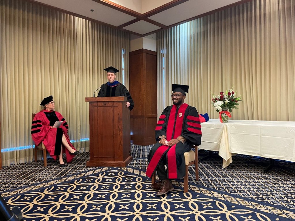 Pictured: Hermann W. von Hesse, PhD with Professor James Sweet
