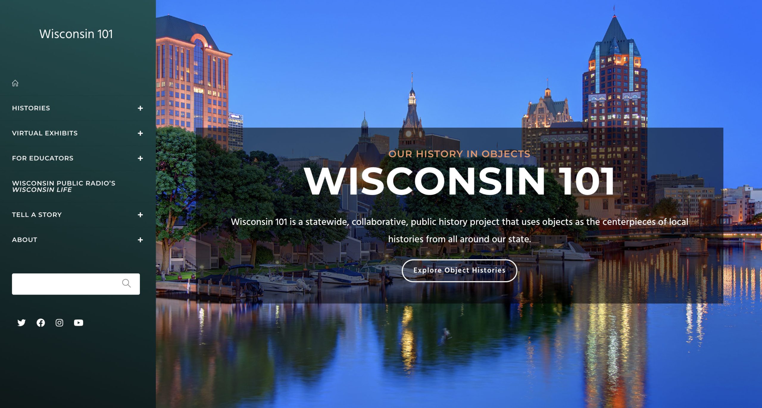 Wisconsin 101 Landing page