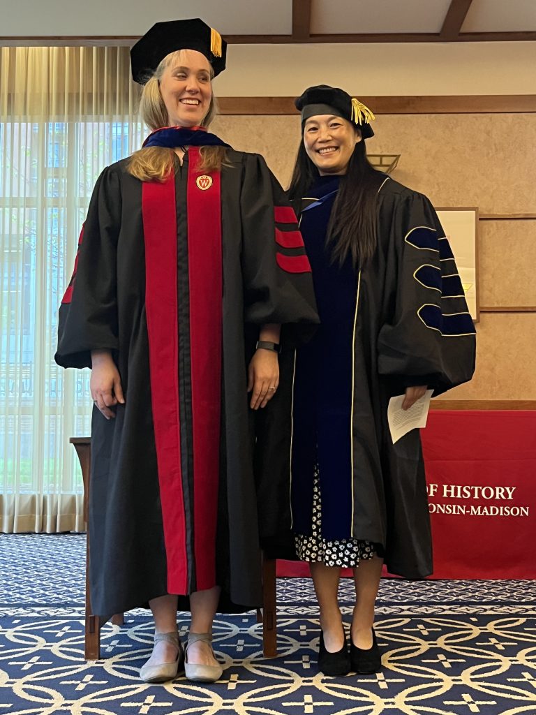 Joy E. Block, History PhD, with Prof. Cindy I-Fen Cheng (US/North American History)