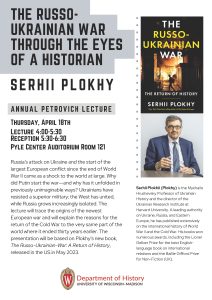 Event Poster - Serhii Plokhii: Petrovitch Lecture