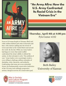 Event Poster: Beth Bailey - War in Society and Culture Program Lecture