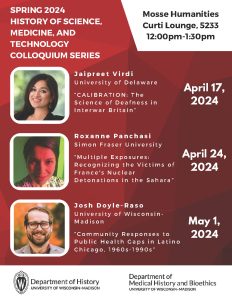 Event Poster: Jaipreet Virdi - History of Science, Medicine, and Technology Colloquium