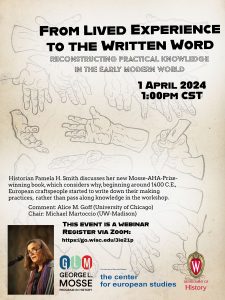 Event Poster: Pamela Smith - George Mosse Program Event