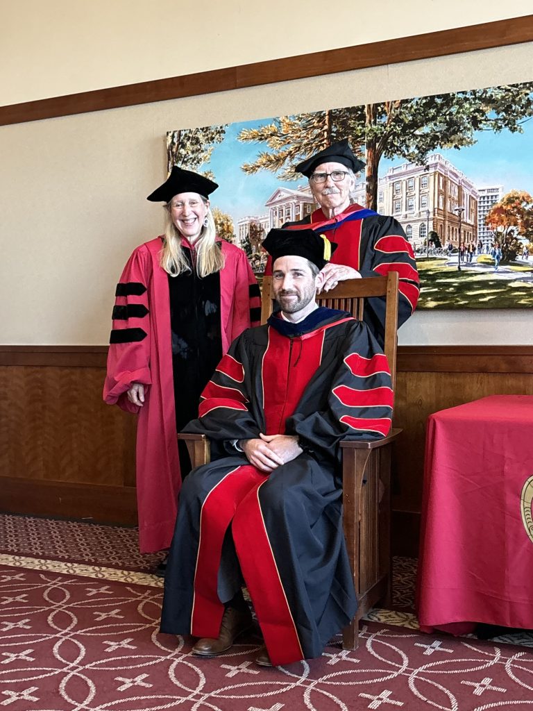 John McCann Bassett, History PhD, with Prof. Anne Hansen and Dr. Michael Cullinane (Southeast Asian History)