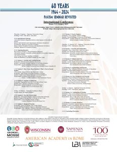 Event Lineup: 60 Years: Fascism Seminar Revisited (see https://mosseprogram.wisc.edu/rome/ for text)