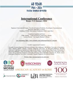 Event Poster: 60 Years: Fascism Seminar Revisited (see https://mosseprogram.wisc.edu/rome/ for text)