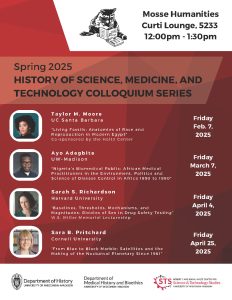Event Poster: History of Science, Medicine, and Technology Series 2025 (described on page)