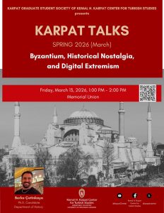 Promotional event flyer for a spring 2026 lecture with Berke Cetinkaya of UW-Madison. See the associated webpage for event details.