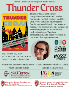Event flyer for virtual lecture entitled "Thunder Cross" by Paula Opperman on September 22, 2026. See associated webpage for event details.