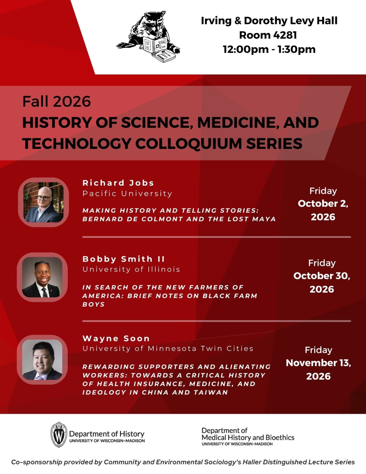Event flyer for HSMT Colloquium Series Fall 2026.